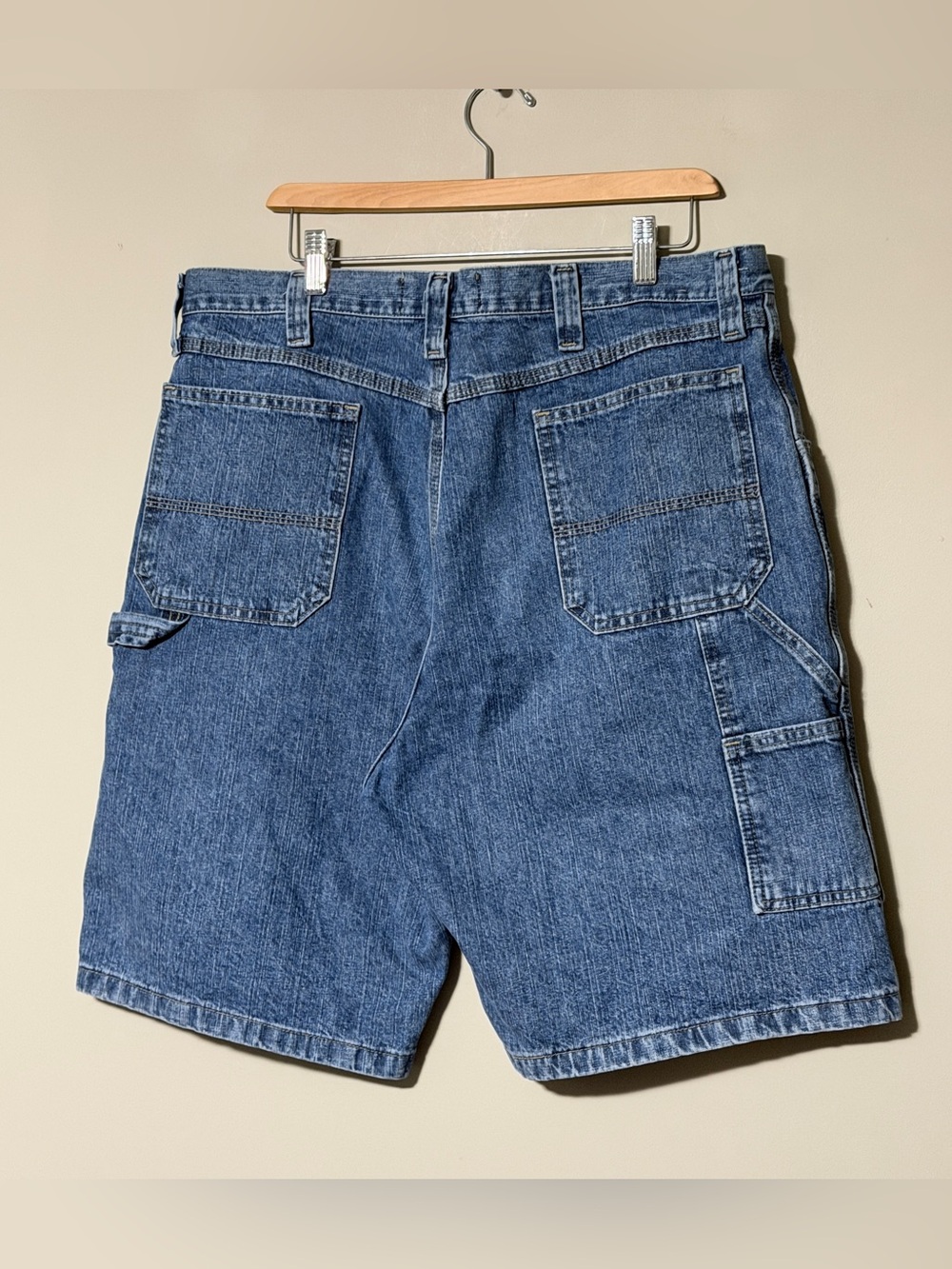 Wrangler baggy blue denim carpenter jorts Size 38